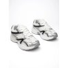Dámske strieborné mokasíny z textilu, športový a casual štýl, kód 6495