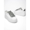 Dámske biele mokasíny zošitkované, ekologická koža, streetwear, casual, kód 24017