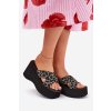 Dámské Klapky Na Klínu A Platformě Leopardí Černé Sevolee (Veľkosť 36)