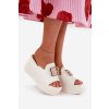 Sandály Na Platformě A Kotrně S Dekorací Bílé Tanonea (Veľkosť 38)