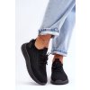 Čierne dámske športové tenisky s textílnym zvrškom a šnúrovaním, kód C2002 NEGRO