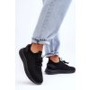 Čierne dámske športové tenisky s textílnym zvrškom a šnúrovaním, kód C2002 NEGRO