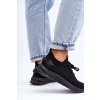 Čierne dámske športové tenisky s textílnym zvrškom a šnúrovaním, kód C2002 NEGRO