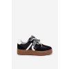 Dámske sneakersy na platforme s ozdobami čierne vinness / C3033 BLACK (Veľkosť 36)