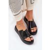 Čierne dámske papuče na platforme a klinčeku, MANO777 BLACK