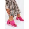 Dámské papuče Na Podpatku A Platformě Fuchsie Omeisa (Veľkosť 36)