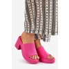Dámské papuče Na Podpatku A Platformě Fuchsie Omeisa (Veľkosť 36)
