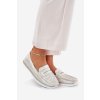 Dámske mokasíny z eco koža strieborné bralithia / 25PB02-9039 SILVER (Veľkosť 36)