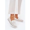 Dámske mokasíny z eco koža strieborné bralithia / 25PB02-9039 SILVER (Veľkosť 36)