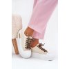 Dámské Tenisky Na Masivní Platformě S Dekorativním Šněrováním Béžové Zidora (Veľkosť 37)