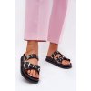 Dámské papuče S Přezkami Na Korek Podošve Černé Sercele (Veľkosť 36)