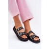 Dámské papuče S Přezkami Na Korek Podošve Černé Sercele (Veľkosť 36)