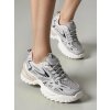 Dámske strieborné mokasíny z eko kože a sieťoviny, športový, streetwear, casual štýl, YY-119