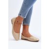 Klasické kožené zlaté baletky stacee / 9BL02-1029 GOLD (Veľkosť 36)