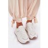 Biele dámske športové tenisky z eko kože na platforme LT230-7 WHITE