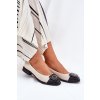 Kožené baleríny s dekorací d&a mk51-059 béžove / MK51-059 BEIGE (Veľkosť 36)