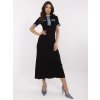 Dámske čierne šaty pletene dizajnove kód produktu NM-SK-K435.77