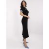 Dámske čierne šaty pletene dizajnove kód produktu NM-SK-K435.77
