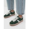 Dámske zelené mokasíny z textílie na šnúrovanie, športový, mestský štýl, zaokrúhlá špička, kód produktu LT33-35