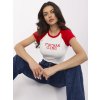 Dámske s podtlačou farba bielo-červená kód NM-TS-V7939.50