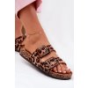 Dámské papuče S Průhledy Na Korek Podošva Leopardí Hnědé Sercele (Veľkosť 36)