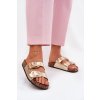 Dámské papuče S Kláry Na Korek Podošva Zlaté Sercele (Veľkosť 38)