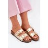 Dámské papuče S Kláry Na Korek Podošva Zlaté Sercele (Veľkosť 38)