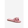 Ploché Dámské papuče S Mašlí Růžové Tobin (Veľkosť 37)