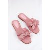Ploché Dámské papuče S Mašlí Růžové Tobin (Veľkosť 37)