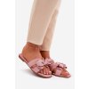 Ploché Dámské papuče S Mašlí Růžové Tobin (Veľkosť 37)