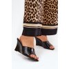 Lakované Dámské papuče Na Klínu Černé Nelithin (Veľkosť 36)