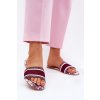 Vzory ploché Sandále Dámske bordové leysi / N75-13 WINE (Veľkosť 36)