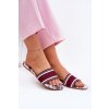 Vzory ploché Sandále Dámske bordové leysi / N75-13 WINE (Veľkosť 36)