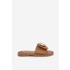 Ploché Dámske Sandále s ozdobným detalem camel nellodra / M578 CAMEL (Veľkosť 36)