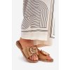 Ploché Dámske Sandále s ozdobným detalem camel nellodra / M578 CAMEL (Veľkosť 36)