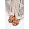 Ploché Dámske Sandále s ozdobným detalem camel nellodra / M578 CAMEL (Veľkosť 36)