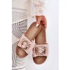 Plnené Dámske Sandále s ozdobným detalem ružové nellodra / M578 PINK (Veľkosť 36)