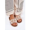Ploché Dámské papuče S Dekorativním Detalem Béžové Nellodra (Veľkosť 36)