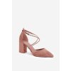 Lodičky S Špičatými Nosy A Ozdobenými Pásky Na Podpatku Tmavě Béžové Verithas (Veľkosť 38)