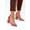 Lodičky S Špičatými Nosy A Ozdobenými Pásky Na Podpatku Tmavě Béžové Verithas (Veľkosť 38)