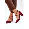 Lodičky S Špičatými Nosy A Ozdobenými Pásky Na Podpatku Bordové Verithas (Veľkosť 41)