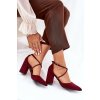 Lodičky S Špičatými Nosy A Ozdobenými Pásky Na Podpatku Bordové Verithas (Veľkosť 41)