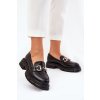 Dámské Mokasíny Eko Kůže Se Zlatým Detalem Černé Ravalissea (Veľkosť 38)
