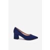 Dámské Lodičky S Špičatými Nosy Na Podpatku Tmavě Modré Merinette (Veľkosť 38)