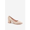 Dámské Lodičky S Špičatými Špičkami Na Podpatku Béžové Merinette (Veľkosť 36)