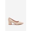 Dámské Lodičky S Špičatými Špičkami Na Podpatku Béžové Merinette (Veľkosť 36)