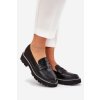 Dámské Mokasíny Eko Kůže S Zircony Černé Wilamla (Veľkosť 37)