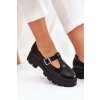 Dámské Polobotky S Přezkou Na Platformě A Plochým Podpatkem Černé Venda (Veľkosť 36)