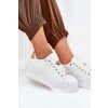 Dámské Sneakersy Na Platformě S Připínáky Bílé Ilanina (Veľkosť 38)