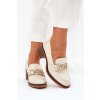 Dámské Polobotky Se Zlatým Detalem Na Podpatku Béžové Draciela (Veľkosť 39)